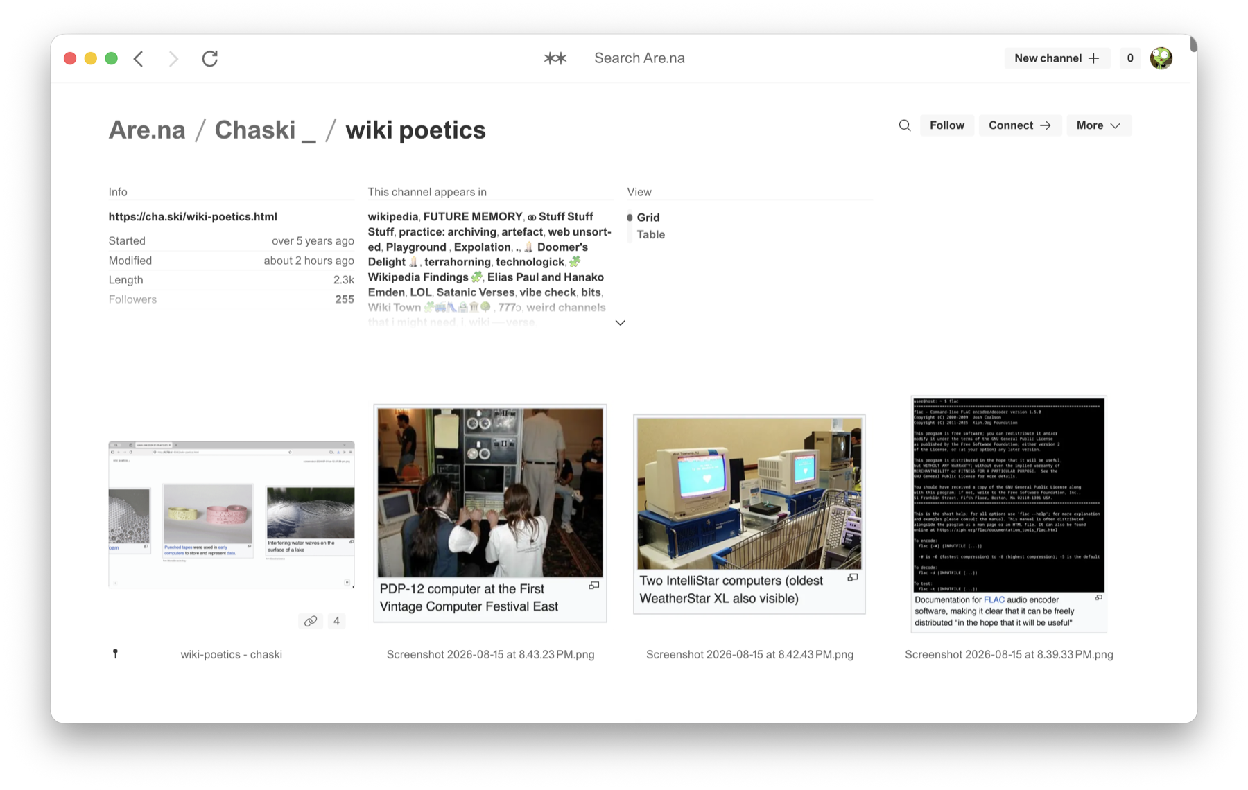 Are.na Desktop app screenshot